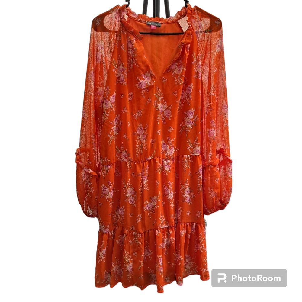Vince Camuto Orange floral Dress Size XXL
